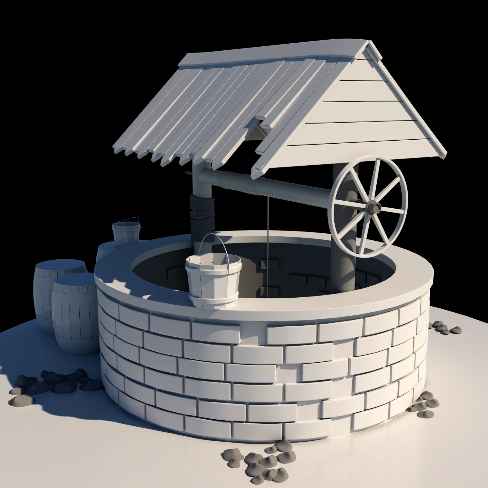 WELL MODELING (AO),PERSPECTIVE VIEW USING MAYA [SANDEEP KUMAR SETHY]