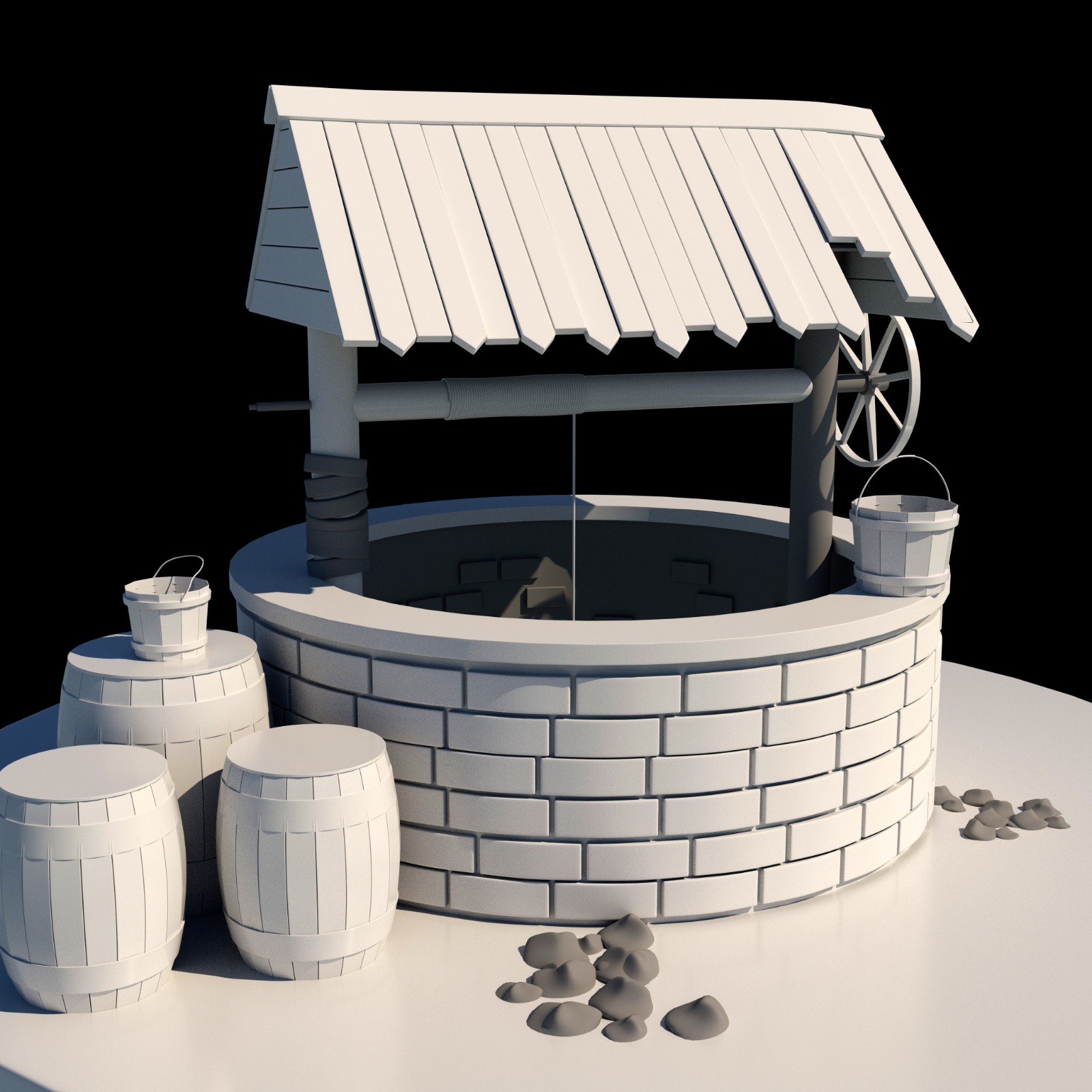 WELL MODELING, (AO)USING MAYA [SANDEEP KUMAR SETHY]