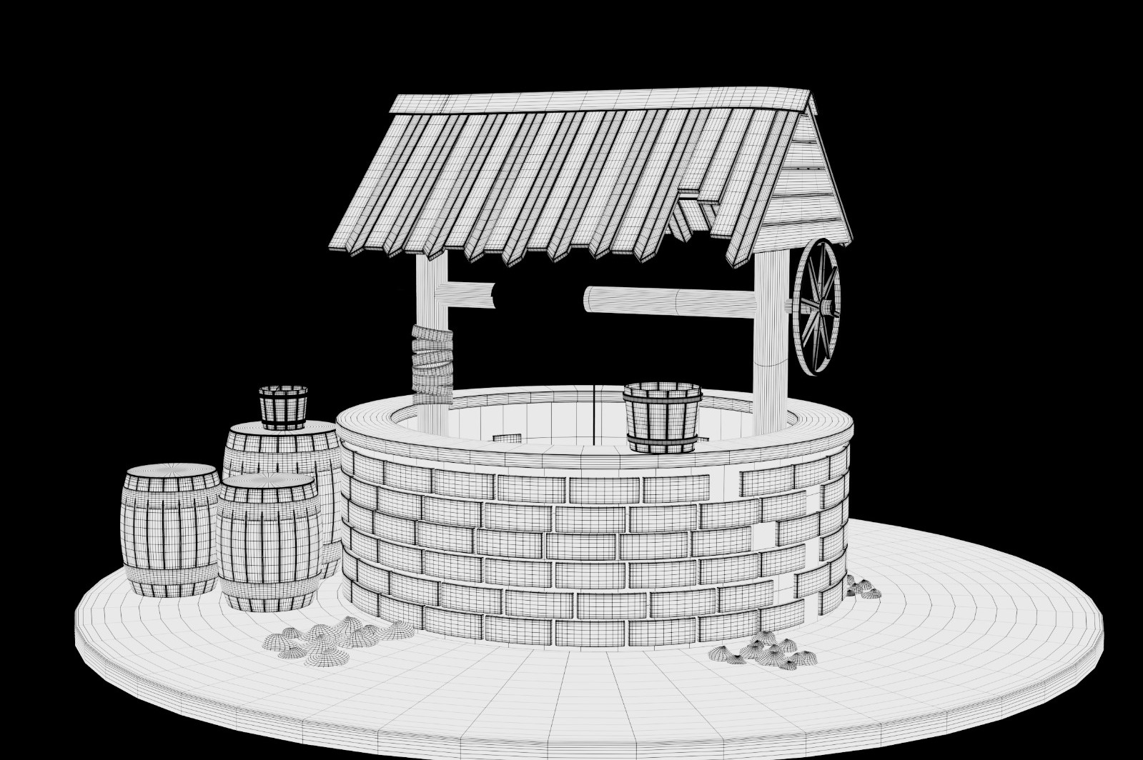 WELL MODELING (WIREFRAME)USING MAYA [SANDEEP KUMAR SETHY]